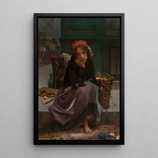 De jonge verkoper van vodden - Guillaume Charles Brun — ingelijst kunstwerk aan de muur