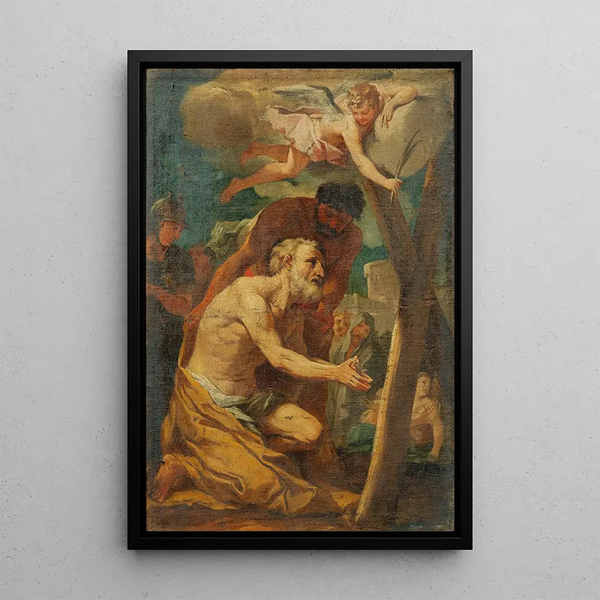 Le Martyre de Saint André - Guillaume Courtois — ingelijst kunstwerk aan de muur