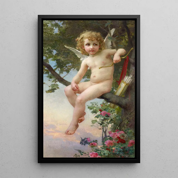 Cupid - Guillaume Seignac — framed artwork on a wall