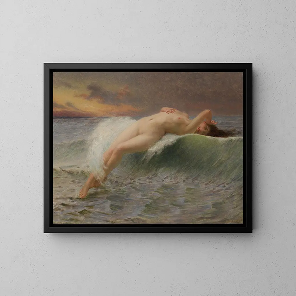 The Wave - Guillaume Seignac — framed artwork on a wall