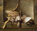 Natuurschilderij met een dode vogel en jachtmateriaal - Guillaume Taraval — weergave van het kunstwerk