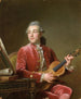Man met viool - Guillaume Voiriot — weergave van het kunstwerk