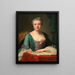 Portret van een jonge vrouw - Guillaume Voiriot — ingelijst kunstwerk aan de muur