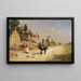 De rode fontein bij de fontein - Guillermo Gómez Gil — ingelijst kunstwerk aan de muur