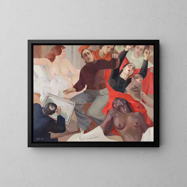 Self-portrait Painting - Guillermo Laborde — framed artwork on a wall