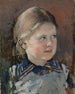 Studie van het hoofd van een meisje voor de familieportret van baron Magnus von Born - Gunnar Berndtson — weergave van het kunstwerk
