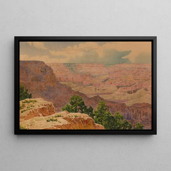 Uitzicht op de Grote Canyon - Gunnar Mauritz Widforss — ingelijst kunstwerk aan de muur