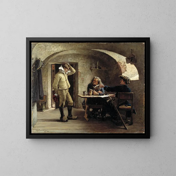 Sergents recruteurs - Gustaf Cederström — framed artwork on a wall