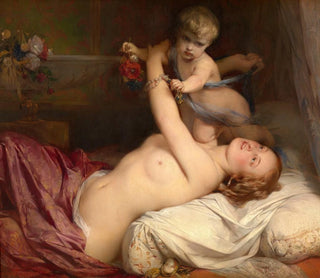Jonge moeder met kind - Gustaf Wappers — weergave van het kunstwerk