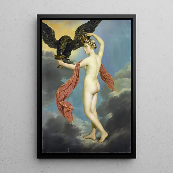Hébé avec Jupiter sous la forme d'un aigle - Gustav Adolphe Diez — ingelijst kunstwerk aan de muur