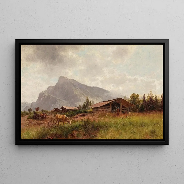 Gustav Barbarini - A View of Untersberg from Wals.webp