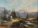 Landschap van Bach met figuren - Gustav Barbarini — weergave van het kunstwerk