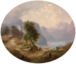 Deel van het Salzkammergut - Gustav Barbarini — weergave van het kunstwerk