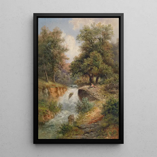 Gustav Barbarini - Wasserfall in Tirol in WindischMatrei.webp