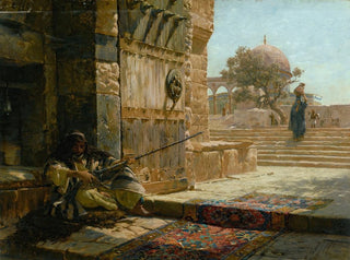 van de Sentinelle aan de ingang van de Tempelberg in Jeruzalem - Gustav Bauernfeind — weergave van het kunstwerk