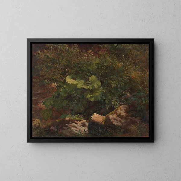 Study of Plants - Gustav Friedrich Papperitz — framed artwork on a wall