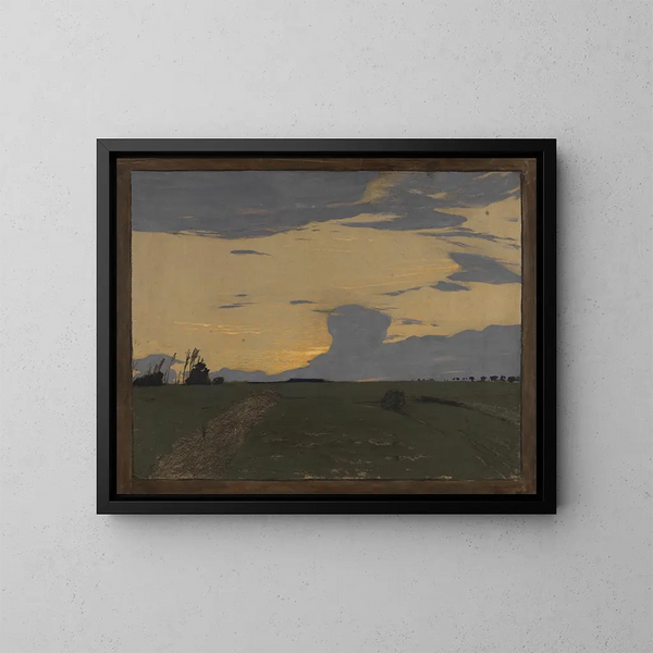 Clouds of the Evening - Gustav Kampmann — framed artwork on a wall