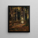 in het loofbos - Gustav Kampmann — ingelijst kunstwerk aan de muur