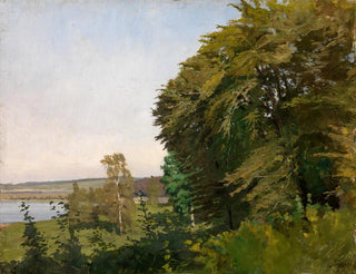 Landschap van Sleeswijk-Holstein - Gustav Kampmann — weergave van het kunstwerk