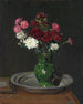 Boeket bloemen van anjers - Gustav Kampmann — weergave van het kunstwerk