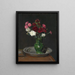 Boeket bloemen van anjers - Gustav Kampmann — ingelijst kunstwerk aan de muur
