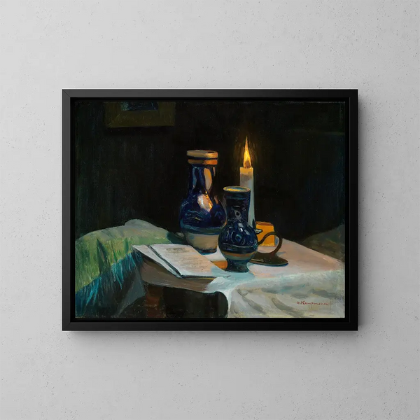 Twilight Painting - Gustav Kampmann — framed artwork on a wall