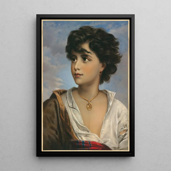 Garçon pêcheur napolitain - Gustav Karl Ludwig Richter — ingelijst kunstwerk aan de muur