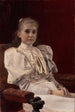 Jonge vrouw zittend - Gustav Klimt — weergave van het kunstwerk