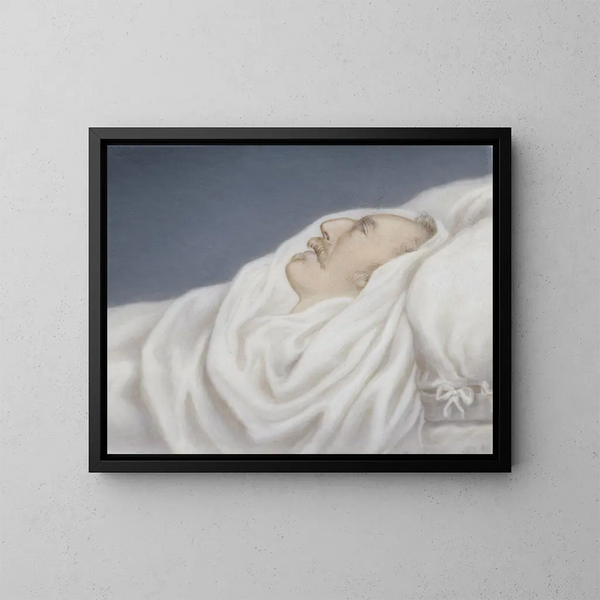 Gustave IV Adolphe op zijn sterfbed - Gustav Nehrlich — ingelijst kunstwerk aan de muur