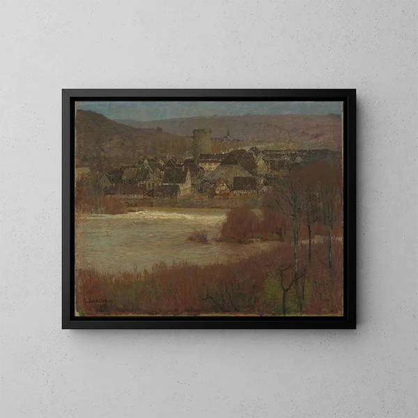 Besigheim sur le Neckar - Gustav Schönleber — framed artwork on a wall