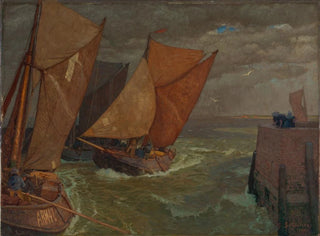 van Vlissingen haveningang - Gustav Schönleber — weergave van het kunstwerk