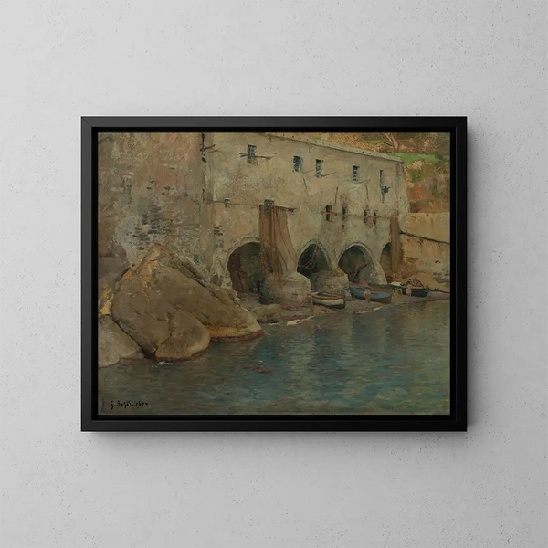San Fruttuoso - Gustav Schönleber — framed artwork on a wall