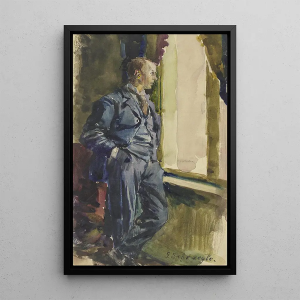 Portret van een zoon van de kunstenaar - Gustav Schrägle — ingelijst kunstwerk aan de muur