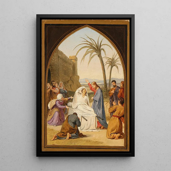 La fille de Jaïre - Gustav Theodor Wegener — ingelijst kunstwerk aan de muur