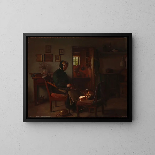 Les poules de Kobbertjet - Gustav Vermehren — framed artwork on a wall