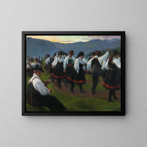 Dance in Setesdal - Gustav Wentzel — framed artwork on a wall