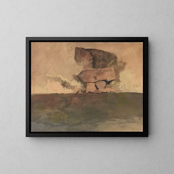Blocks of stone - Gustav Wentzel — framed artwork on a wall