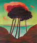 Pins met rode wolk - Gustav Wunderwald — weergave van het kunstwerk