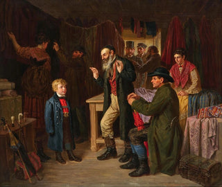 L'essayage du manteau - Gustav Zafaurek — weergave van het kunstwerk