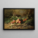 Pêches et panier de raisins dans un sous-bois - Gustave-Émile Couder — ingelijst kunstwerk aan de muur