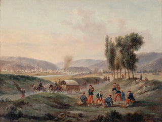 Gustave Boulanger - Sarrebruck aprs la bataille le 5 aot 1870.webp
