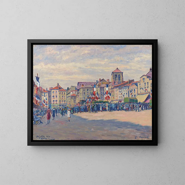 Fête du 14 juillet 1920 à Châlons-sur-Marne - Gustave Cariot — framed artwork on a wall