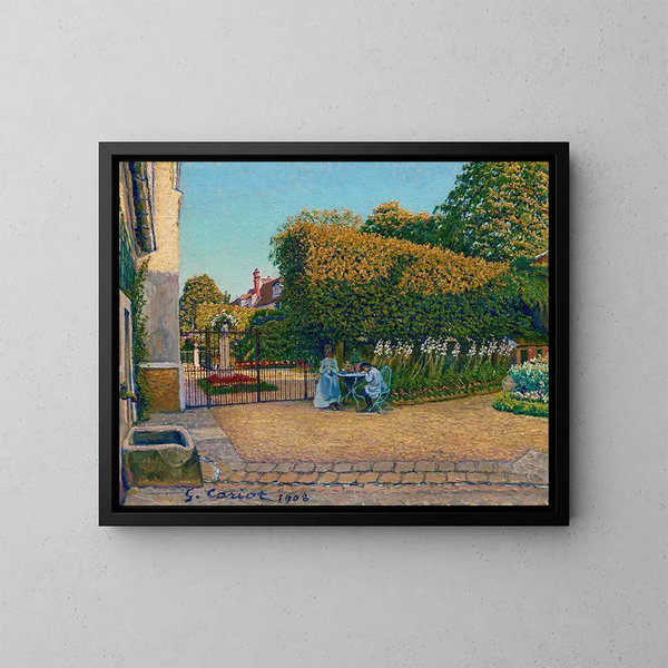 The Garden - Gustave Cariot — framed artwork on a wall