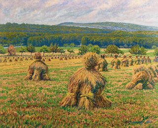 De hooibergen - Gustave Cariot — weergave van het kunstwerk
