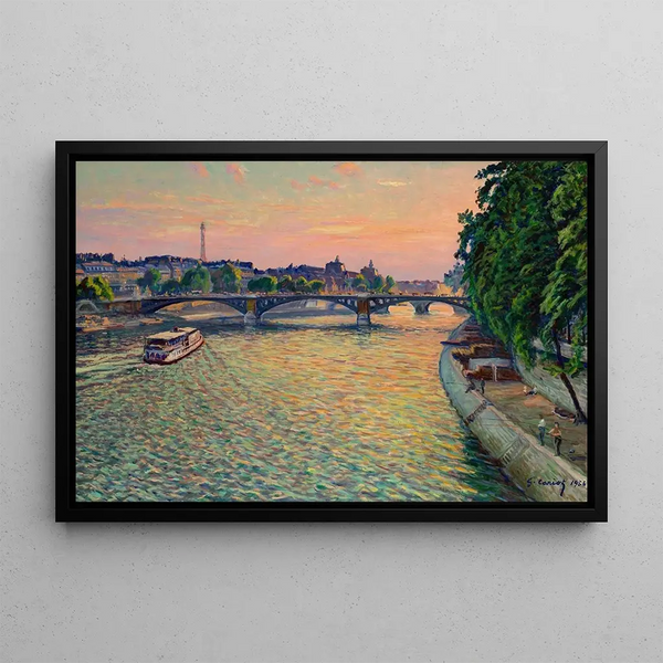 Vue de Paris - Gustave Cariot — framed artwork on a wall