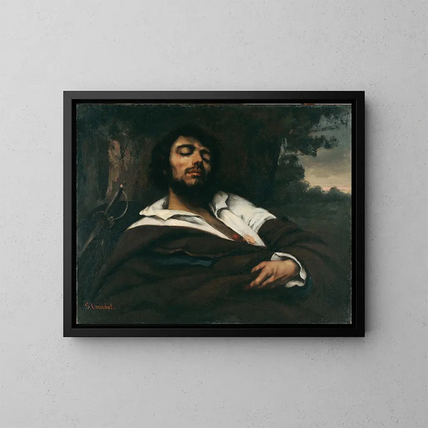 De gewonde - Gustave Courbet — ingelijst kunstwerk aan de muur