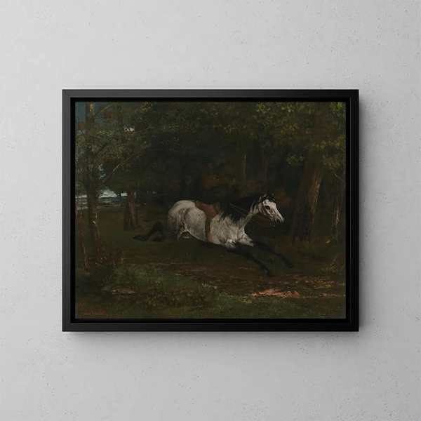 Paard in beweging - Gustave Courbet — ingelijst kunstwerk aan de muur