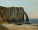 Kliffen van Étretat - Gustave Courbet — weergave van het kunstwerk