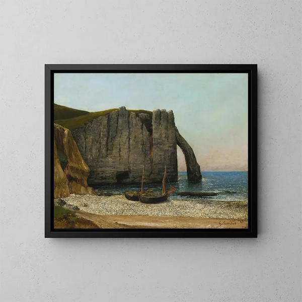 Kliffen van Étretat - Gustave Courbet — ingelijst kunstwerk aan de muur
