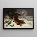 Vos in de sneeuw - Gustave Courbet — ingelijst kunstwerk aan de muur